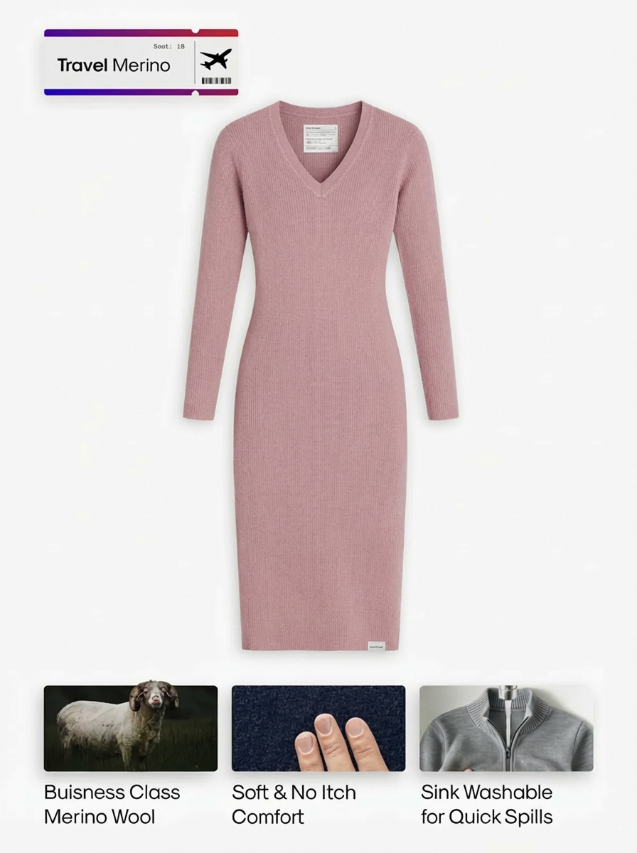 merino wool travel dress Womens Merino Wool Travel Dress