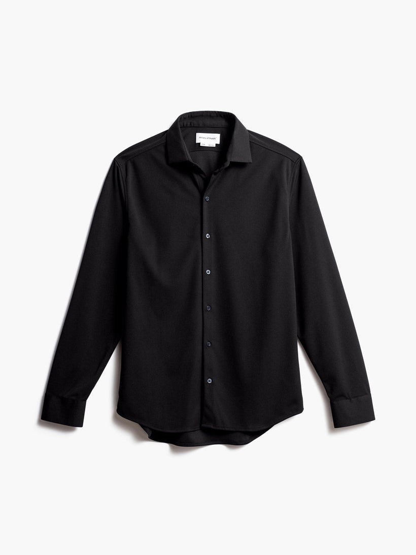 Men's Apollo Dress Shirt Black flat lay