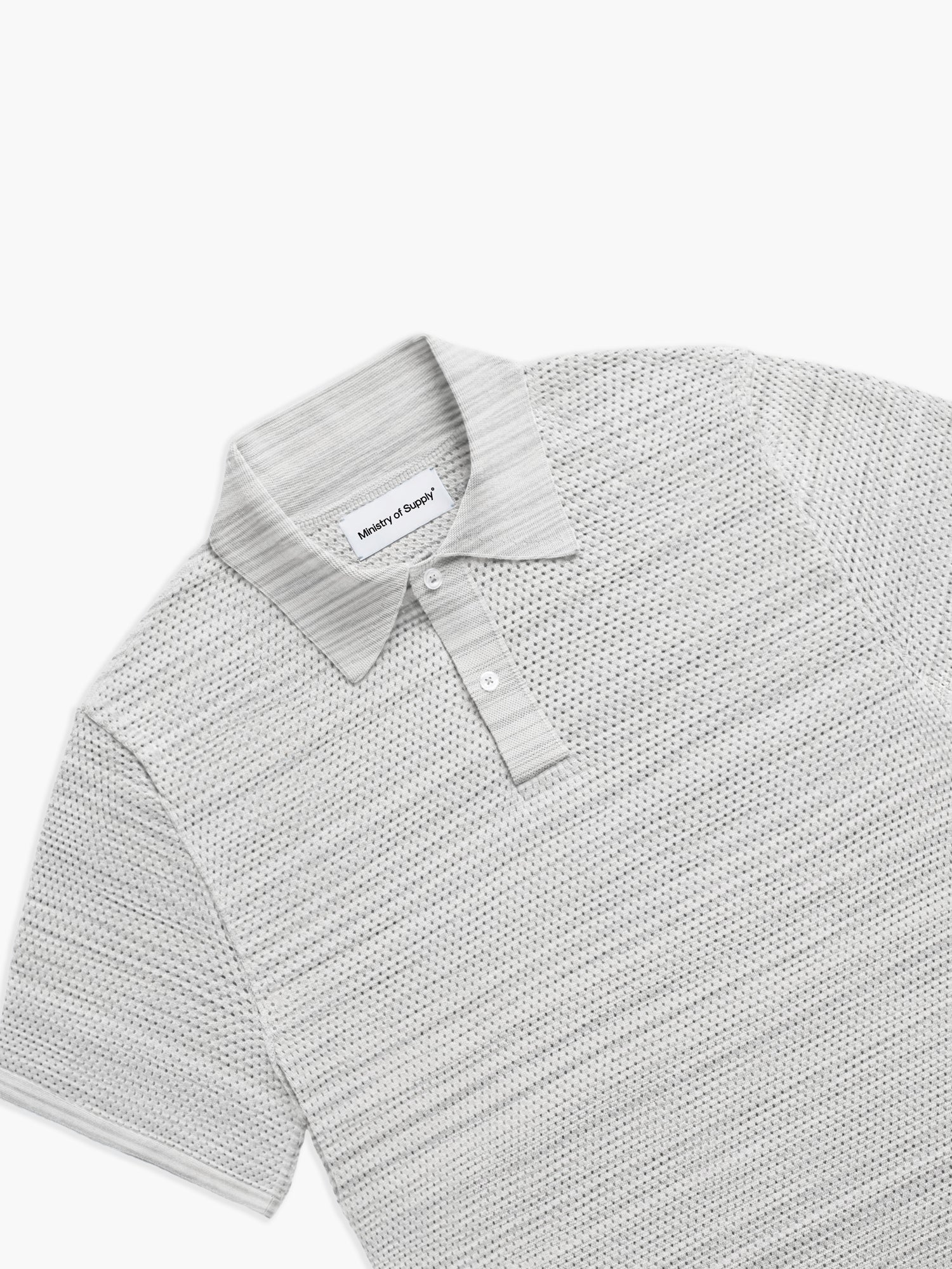 Men's Labs 3D Print-Knit Air Polo - Ivory - Light Blue Color Block ...