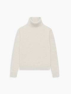 Men's Travel Merino Turtleneck - Ivory