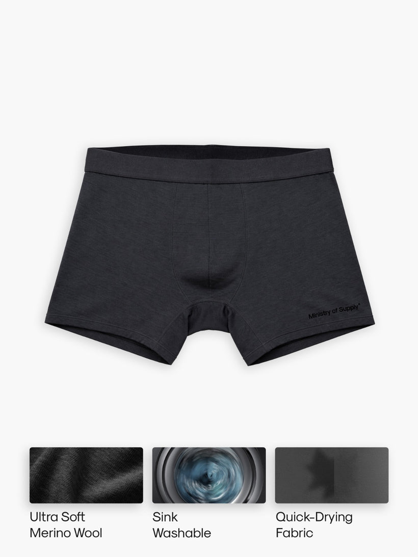 Men's Travel Merino Boxer Brief