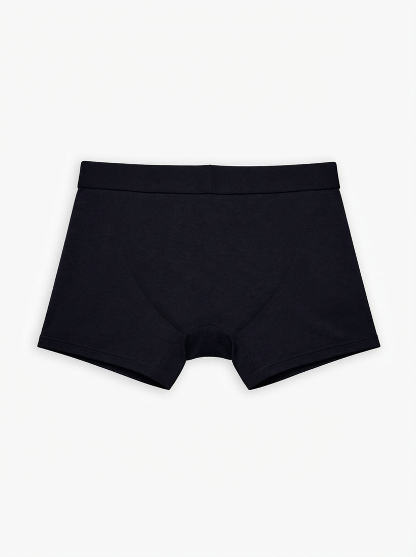 Men's Travel Merino Boxer Brief in Navy, back view