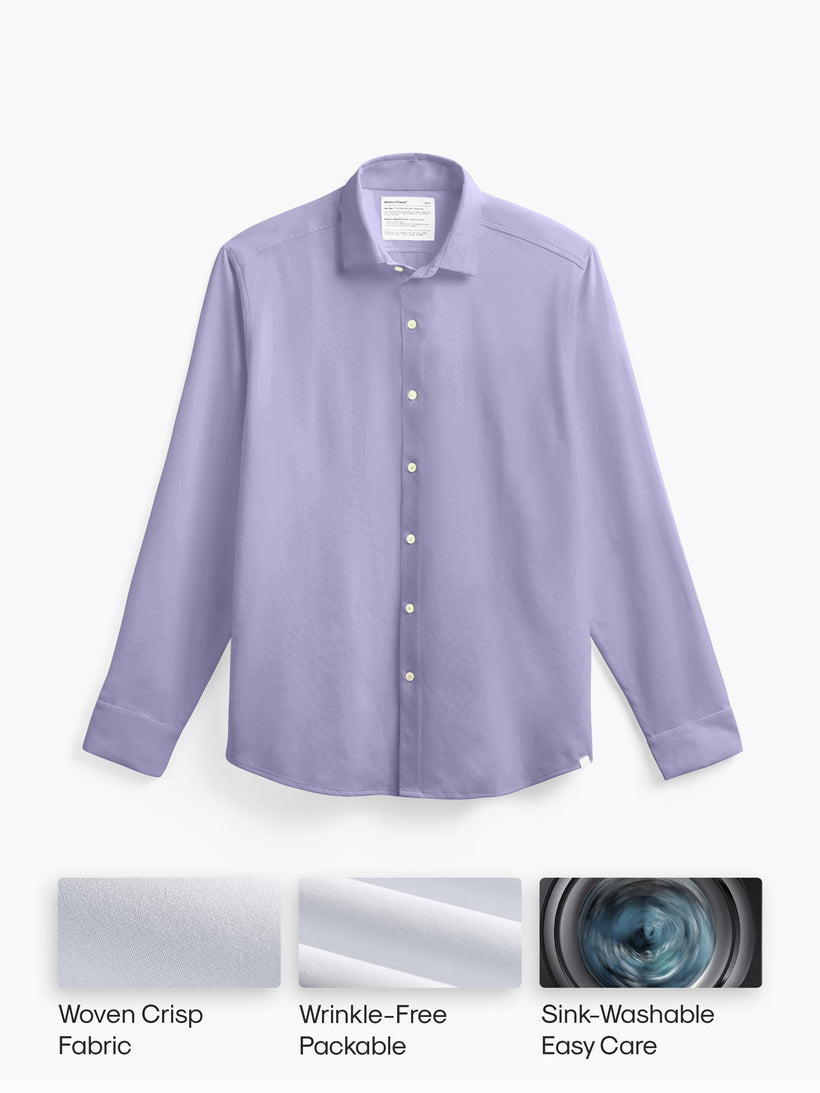 Mens Performance Dress Shirt | Purple