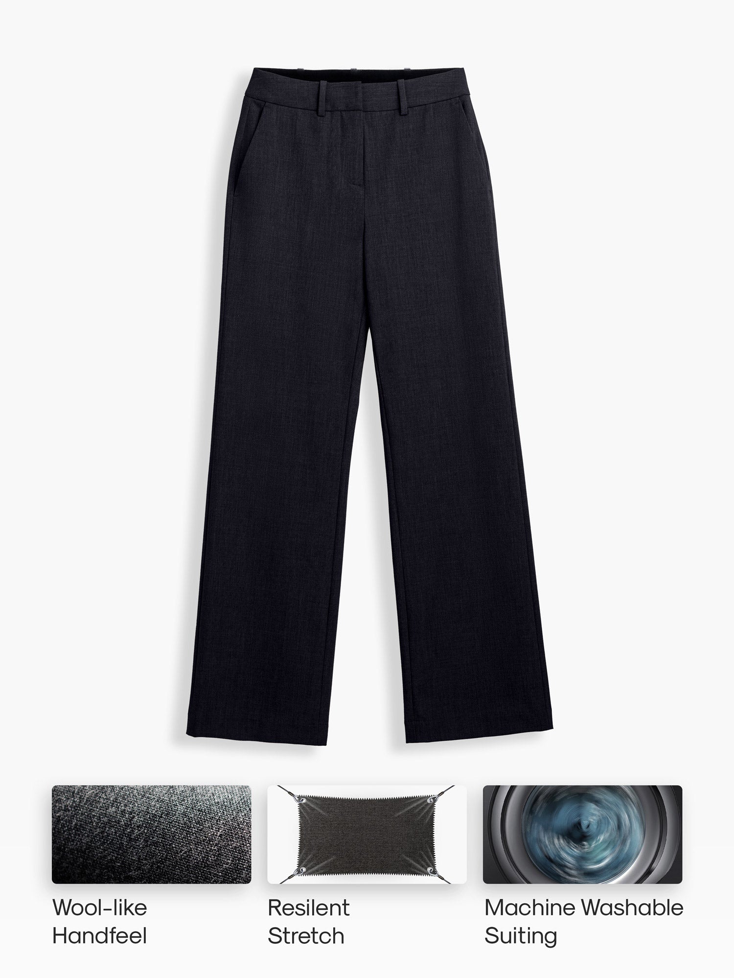 Womens Relaxed Performance Pant | Black | Stretch, Wrinkle Free