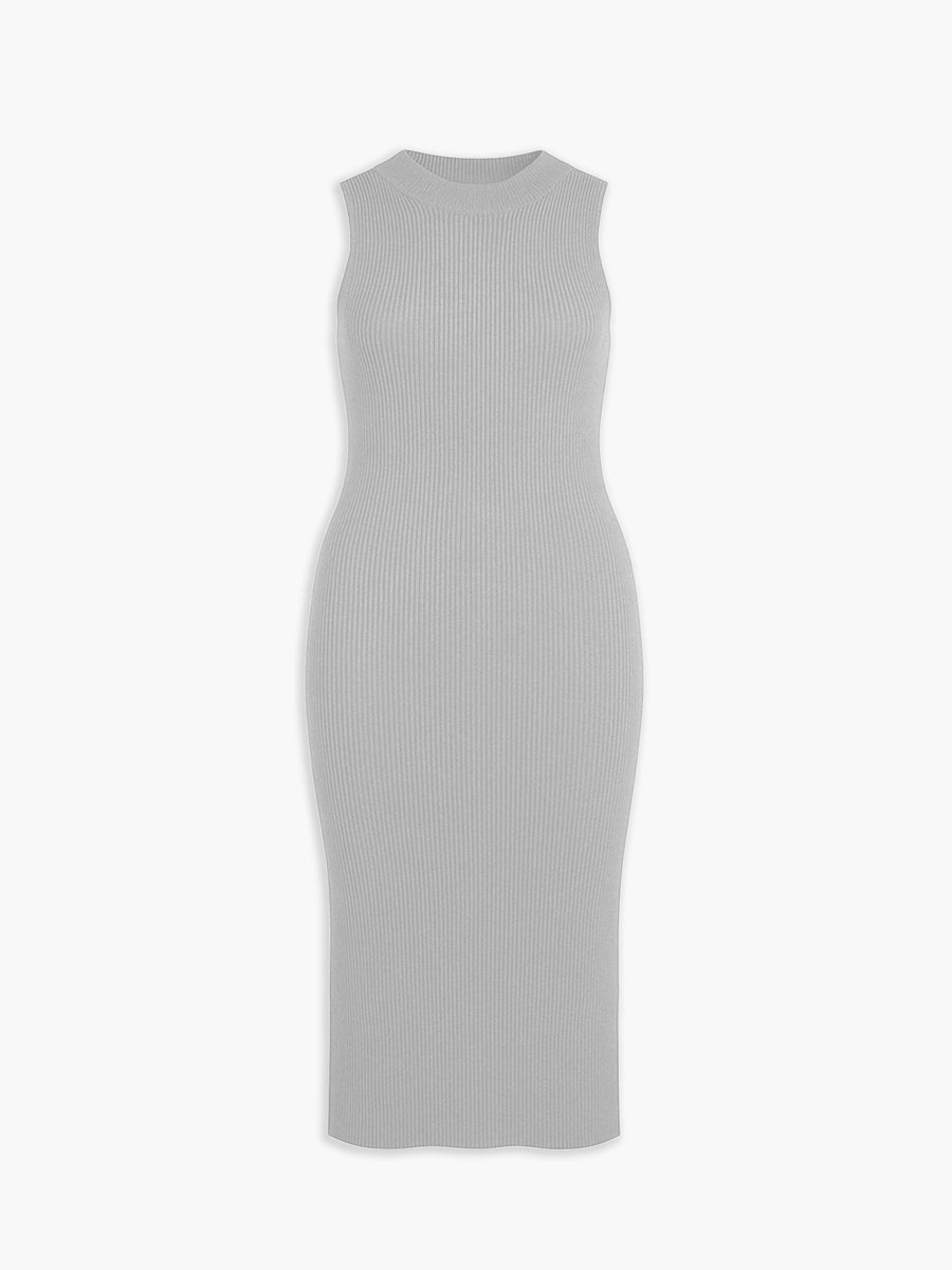 Ministry of Supply Womens Atlas Sleeveless Dress performance Dress in technical performance fabric Gray Grey with stretch