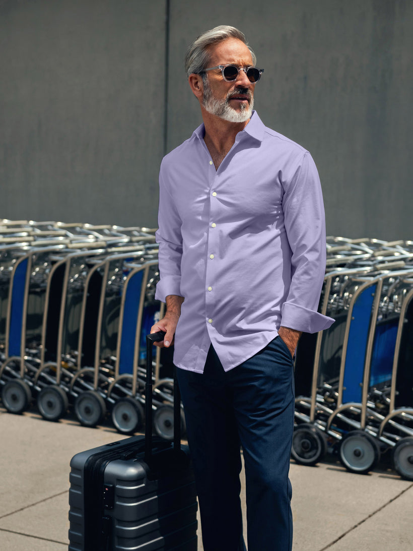 Mens Performance Dress Shirt | Purple