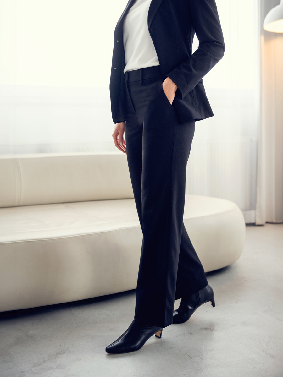Womens Relaxed Performance Pant | Black | Stretch, Wrinkle Free, Machine Washable Ministry of Supply Womens Relaxed Performance Pant | Black | Stretch, Wrinkle Free, Machine Washable Ministry of Supply
