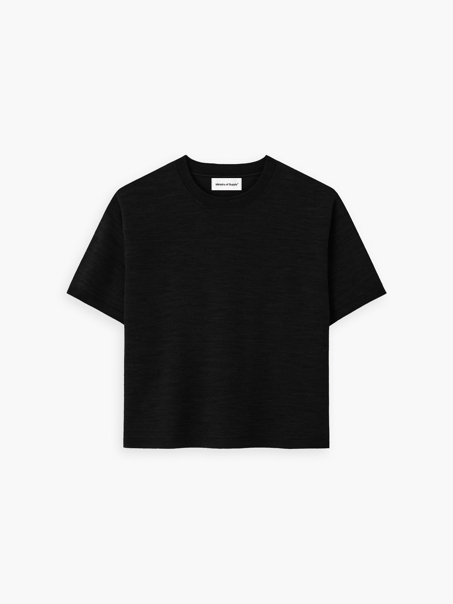 Womens Merino Wool Tee | Black | Machine Washable, Wrinkle Free