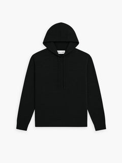 Men's Travel Merino Hooded Tee - Black