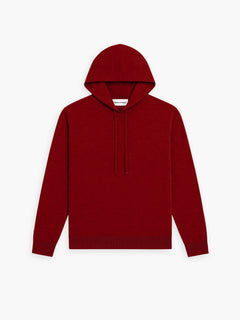 Women's Travel Merino Hooded Tee - Deep Red