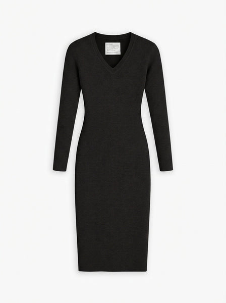 Womens Merino Wool Travel Dress | Black