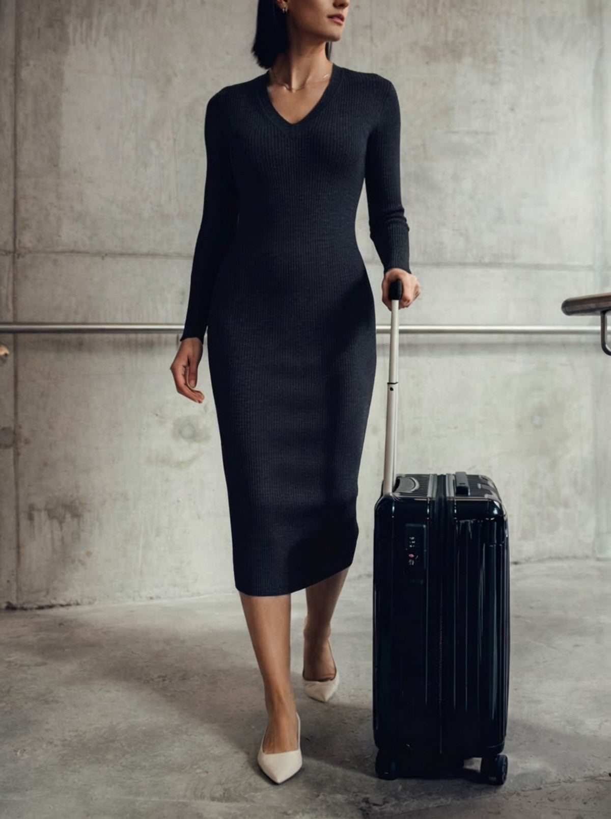 Womens Merino Wool Travel Dress | Black | Machine Washable, Wrinkle Free Ministry of Supply Womens Merino Wool Travel Dress | Black | Machine Washable, Wrinkle Free Ministry of Supply