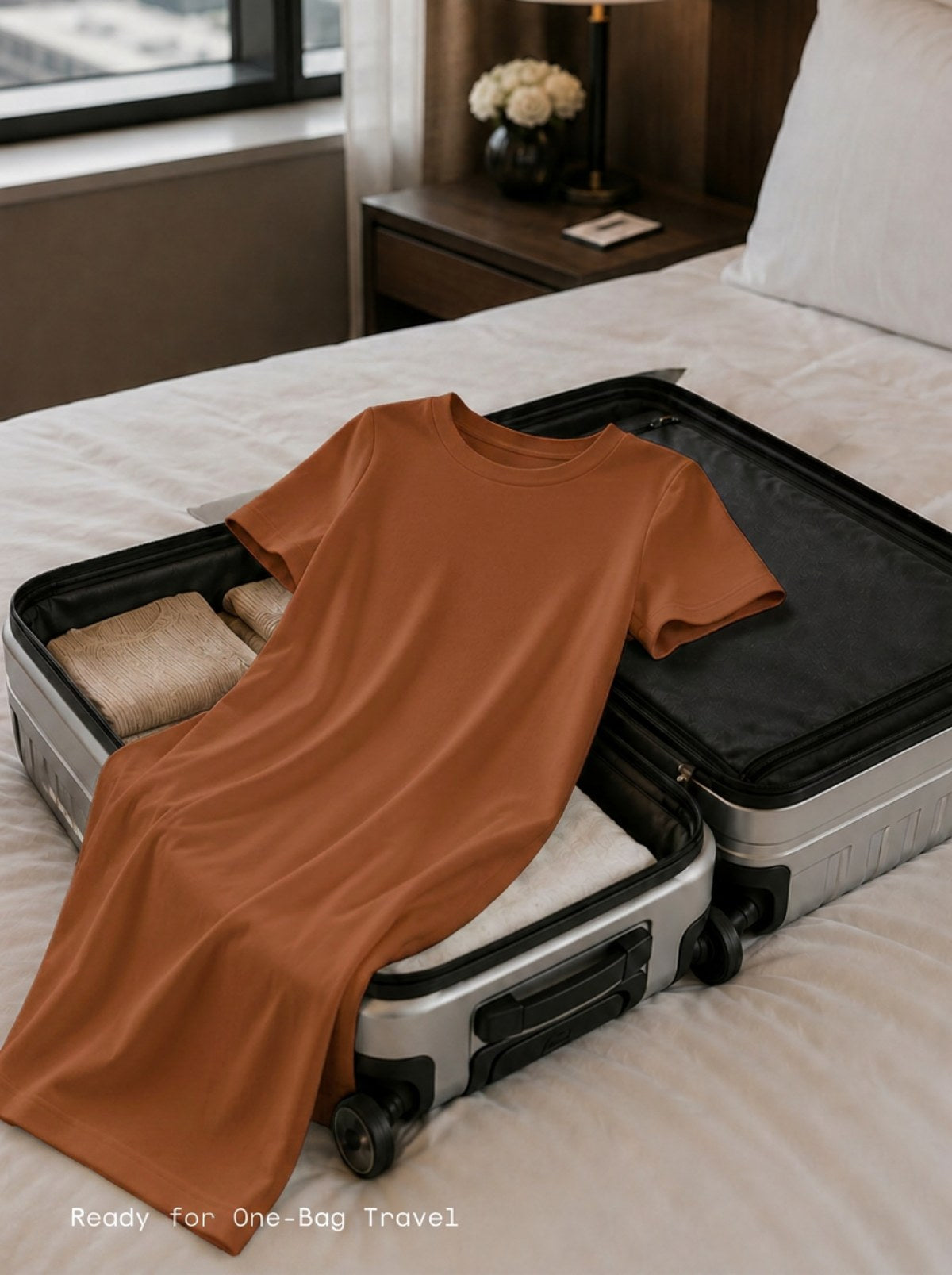 Women's Heavyweight T-Shirt Dress | Ministry of Supply - Rust