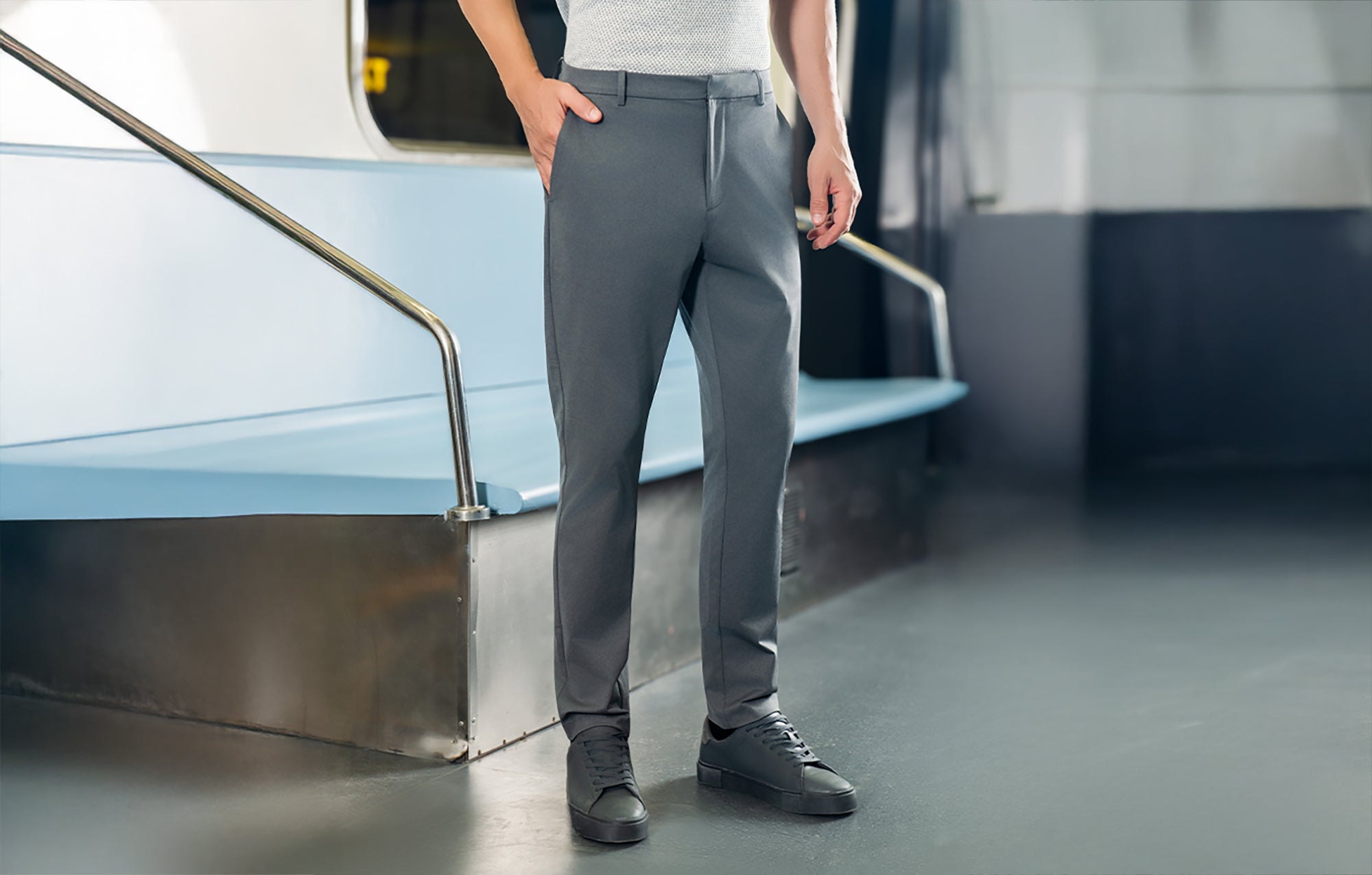 Mens Performance Pant | Black | Stretch, Wrinkle Free, Machine