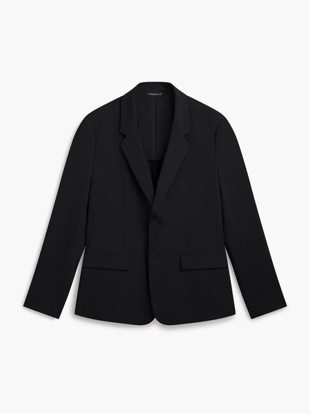 men's black dress jacket Mens Performance Suit | Miles 120s Light Blue Primary color:Black 1044 button closure